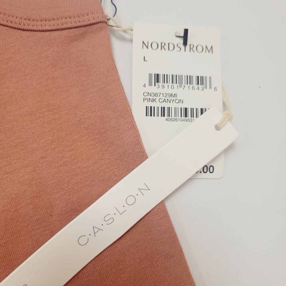 Caslon Tank Top Womens Large Pink Canyon Casual Sleeveless Nordstrom Shirt New - Picture 5 of 10